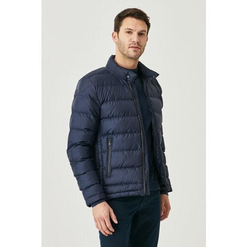 ALTINYILDIZ CLASSICS Men's Navy Blue Standard Fit Normal Cut Water And Cold Proof Filled Down Jacket Slike