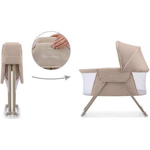 Kinderkraft krevetić LOVI 3u1, beige Slike
