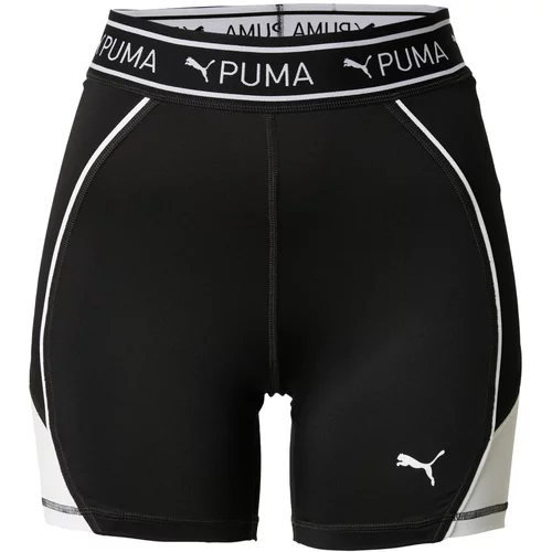 Puma Sportske hlače 'TRAIN STRONG 5' svijetlosiva / crna / bijela