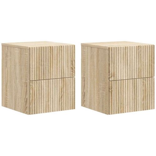  Stenski nočni omarici 2 pcs Sonoma hrast 33 x 34,5 x 40 cm, (5000209763) Cene