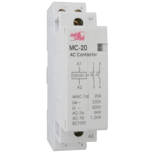 Mak Trade KONTAKTOR MODULARNA 20A MC-20 2P (MONOFAZNA) Cene