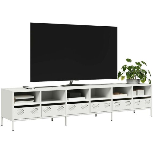 vidaXL TV ormarić bijeli 202x39x43,5 cm hladno valjani čelik Cijene