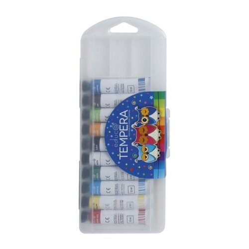  Boja tempera 12ml al.tuba 10 boja+2palete pvc educa ( 167012 ) Cene