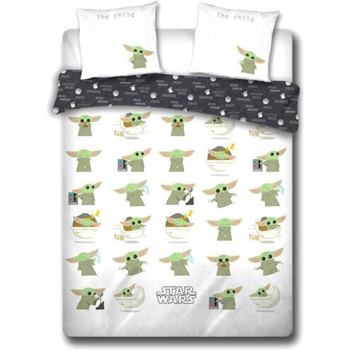 Star Wars NONAME STAR WARS - Parure de lit 240x220cm - Baby Yoda '100% Coton', (21598925) Cene
