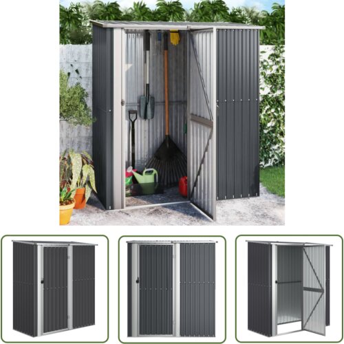  The Living Store Vrtna lopa antracit 180,5x97x209,5 cm pocinkano jeklo - Vrtna Lopa, (21745145) Cene
