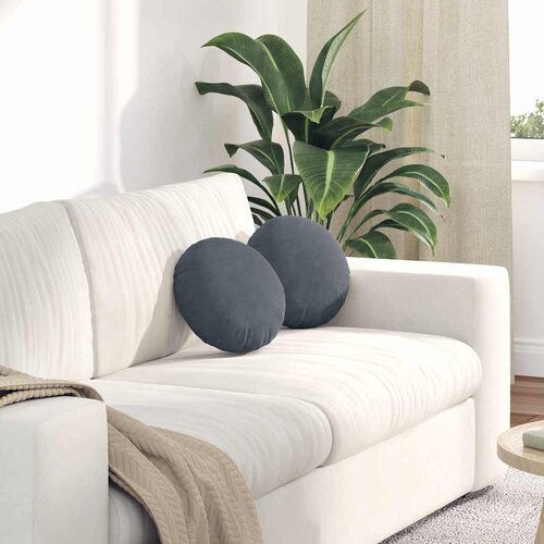  Jastučići za sjedenje 2 pcs Tamno siva &Oslash;30 x 13 cm Bar&scaron;un Cijene