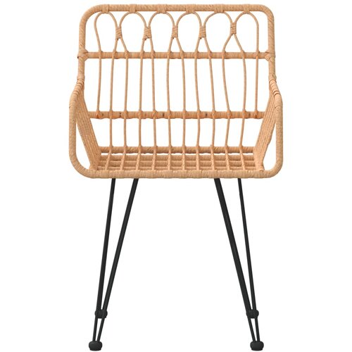  Vrtne stolice 2 kom s naslonima za ruke 56x64x80 cm PE ratan Slike