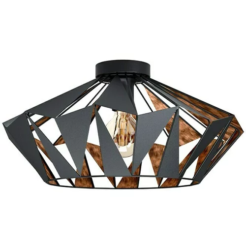 Eglo Okrugla stropna svjetiljka Carlton 6 (60 W, Ø x V: 47 mm x 23,5 cm, Crne boje, E27)