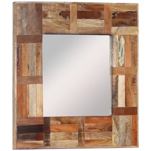 vidaXL stensko ogledalo iz predelanega lesa 50x50 cm
