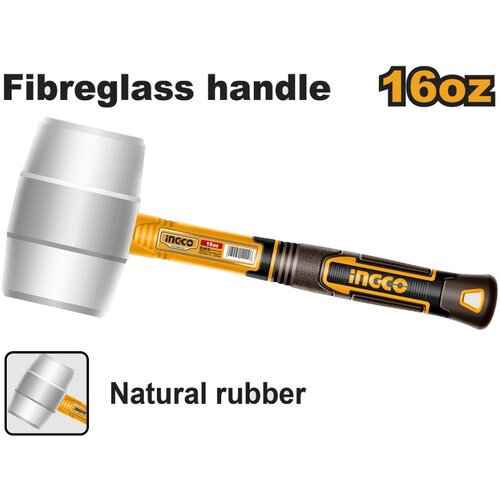Ingco hruh8916 čekić gumeni 450gr beli ( HRUH8916 ) Cene