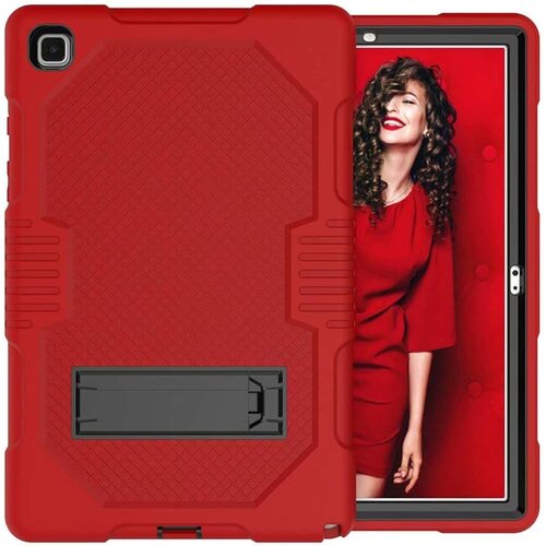 NIKCORP Ovitek za Samsung Galaxy Tab A7 10.4 robusten s stojalom, troslojna za&amp;scaron;čita proti udarcem, silikon in umetna masa, rdeč, (5000139228) Slike
