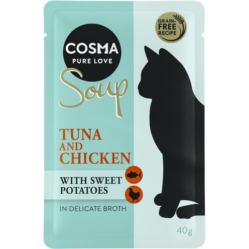 Cosma Ekonomično pakiranje Soup 24 x 40 g Tunjevina i piletina sa slatkim krumpirom Slike