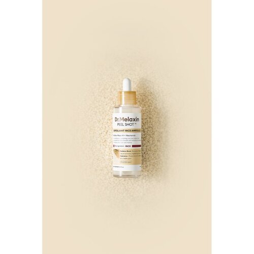 Dr. Melaxin Peel Shot Exfoliating White Rice Ampoule eksfolijacijski serum za piling za sjaj i zaglađivanje kože lica 80 ml Slike