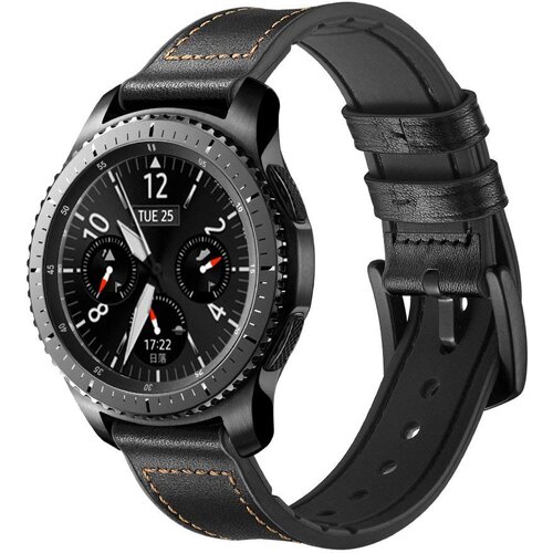 INF zapestnica samsung gear S3 classic, frontier, galaxy watch 22 mm leather black, (21264751) Cene