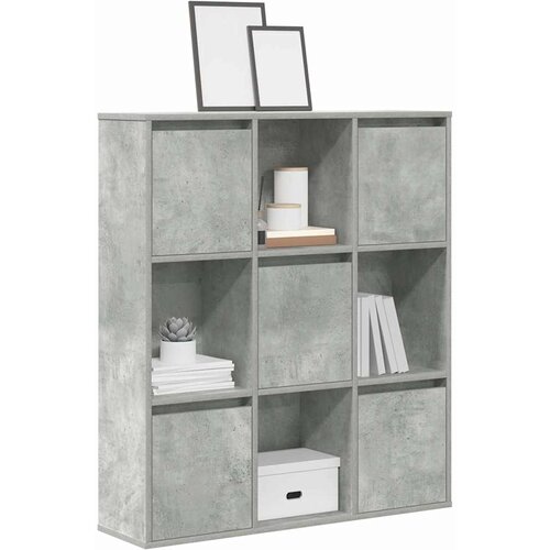  Regal za knjige boja betona 89x24x101,5 cm konstruirano drvo Cijene