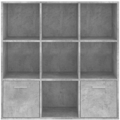  Knjižna omara betonsko siva 98x30x98 cm iverna plo&amp;scaron;ča, (20705219) Slike