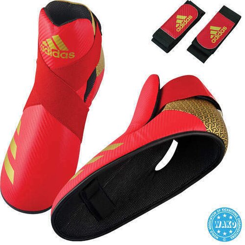 PrideShop Ščitniki za nart za kickboks in taekwondo Adidas - adiKBB300 - Rdeča/zlata , Medium Cene