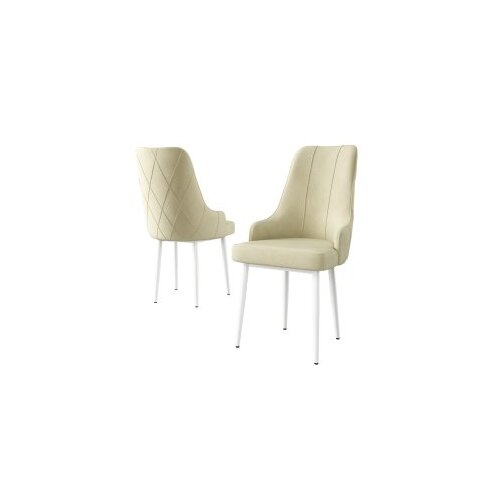 Hanah home set 4 stolice trex cream white Cene