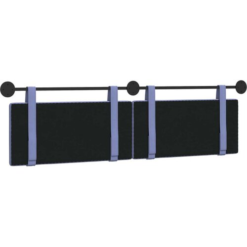 Držeće uzglavlje Zidne Traper plava 190 x 55 x 5 cm tkanina - Trapere plave boje 180 cm bez LED svjetla Slike