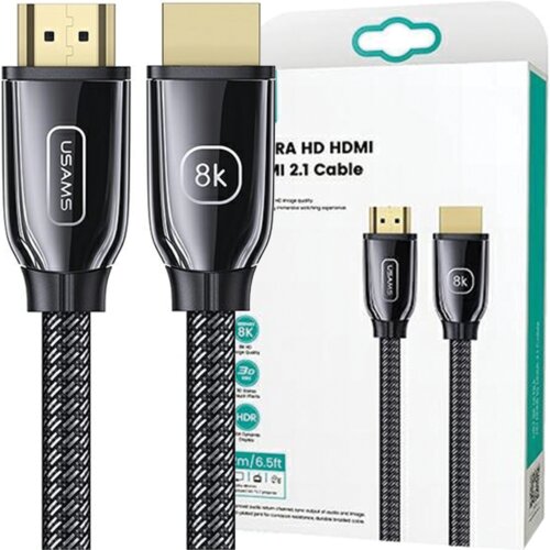 Usams HDMI KABEL 3M ULTRA HD 8K 2.1 ZA TV, RAČUNALNIK, KONZOLO, ČRN, (22006843) Cene