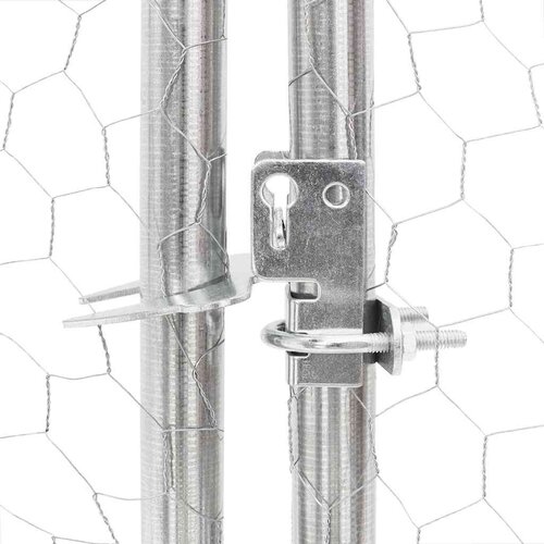 vidaXL Zunanji pasji boks z izpustom 3x3x1,9 m pocinkano jeklo Cene