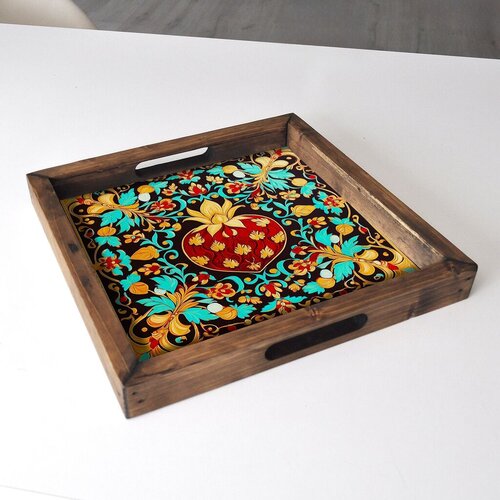 Aberto Design Poslužavnik REF052 35 x 35 x 4 cm, Šareni Cene