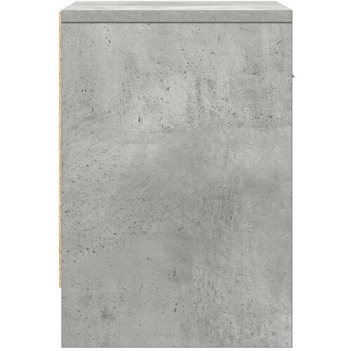  Noćni ormarić s ladicom, betonsko-sivi, 39x28x41 cm Slike