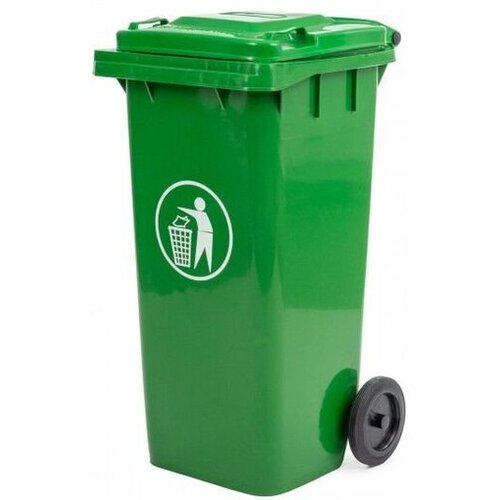MIRPOL zunanji ko&amp;scaron; za smeti, 120 L, zelena Slike
