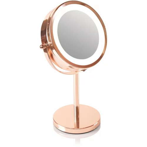 Rio Rose gold mirror kozmetično ogledalce z osvetlitvijo