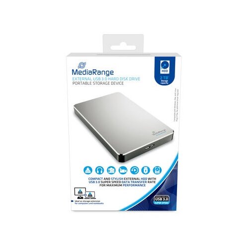 Mediarange Germany HDD 2.5 2TB USB 3.0 MR997 SILVER Cene