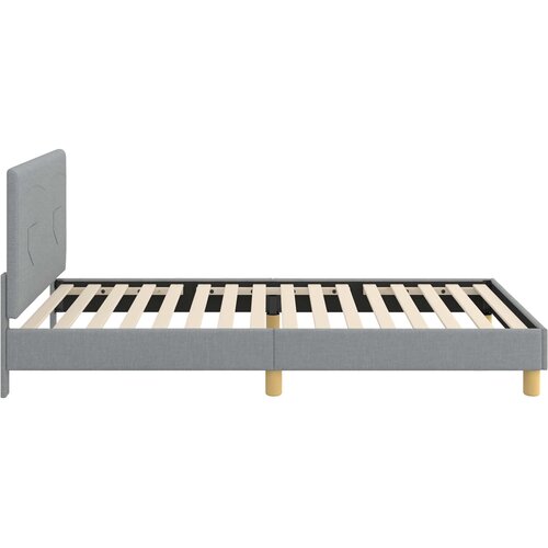  Krevet za djecu s uzglavljem Svijetlo siva 80 x 200 cm tkanina Slike
