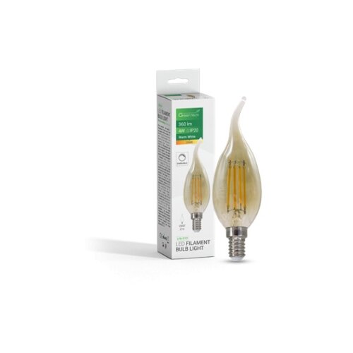 Greentech led sijalica filament amber dimabilna e14 4w 2300k ac220v c35t ( LFB-5101 ) Cene