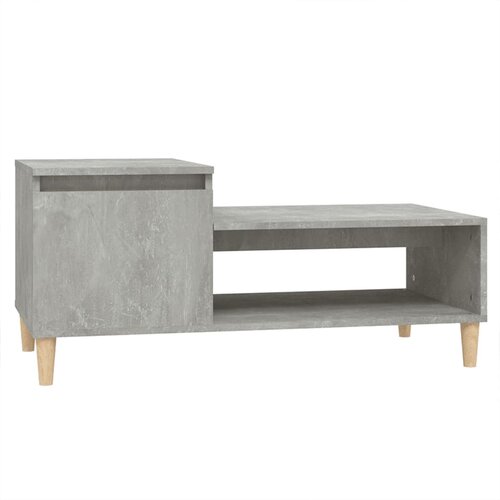 Maison Chic Klubska mizica - kavna mizica - Nizka mizica betonsko siva 100x50x45 cm konstruiran les, (21753924) Cene