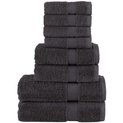 vidaXL 8-dijelni vrhunski set ručnika antracit 600 gsm 100 % pamuk Cijene