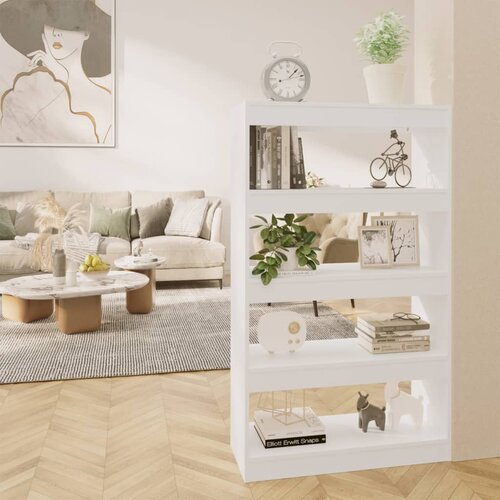 Furnova Knjižna omara/pregrada bela 60x30x135 cm iverna plošča, (21933170) Cene