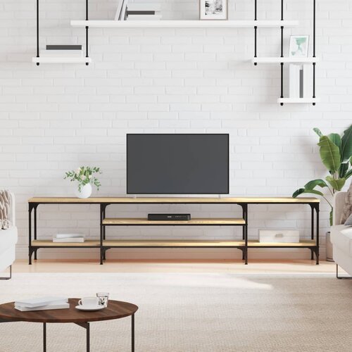The Living Store TV omarica sonoma hrast 201x35x45 cm inženirski les in železo - TV Omarica, (21624957) Cene