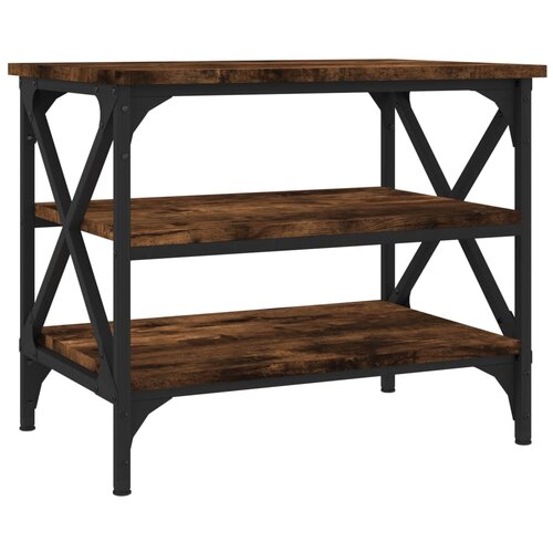 VidaXL Stranska mizica dimljen hrast 55x38x45 cm inženirski les, (20714167) Slike