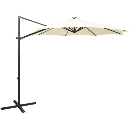 The Living Store Vrtni senčnik z LED lučkami pe&amp;scaron;čen 300 cm - Previsni Senčnik, (21750247) Slike