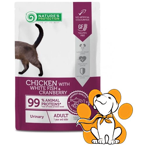 Nature's Protection urinary health chicken, white fish&cranberry 100g Slike
