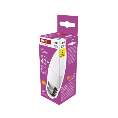  LED žarnica Classic Candle / E27 / 4,2 W (40 W) / 470 lm / Nevtralna bela Cene
