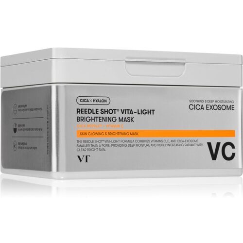 VT COSMETICS VT Cosmetic Reedle Shot Vita-Light Brightening Mask sheet maska za blistav ten s vitaminom C veliko pakiranje 30 kom Cijene