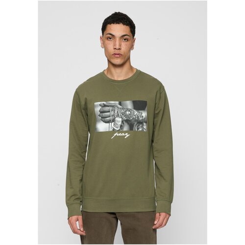 Mister Tee Pray 2.0 Crewneck Olive Slike