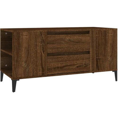 Maison Chic TV omarica - TV stojalo - Televizijska omarica rjavi hrast 102x44,5x50 cm inženirski les, (21700029) Slike