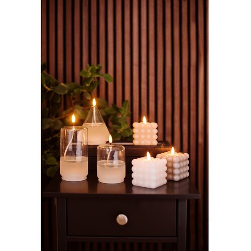 Star Trading bijela led svijeća u flamme float staklu, visina 17,5 cm Slike