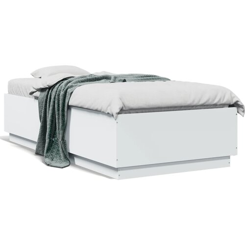 VidaXL Posteljni okvir bel 90x190 cm inženirski les Slike