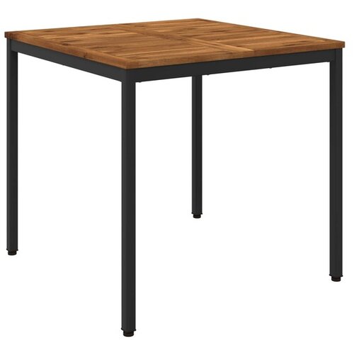 vidaXL Stol za večeru u vrtu Prirodna i crna 80 x 80 5 x 75 cm - Prirodna i crna 80 x 80 5 x 75 cm Cijene