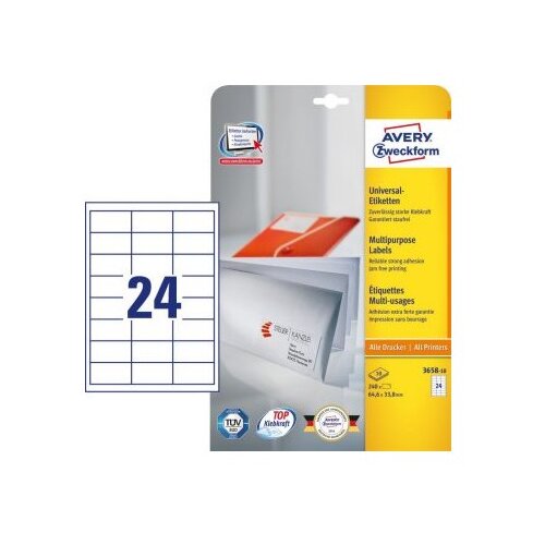 Avery Zweckform Univerzalne etikete 64,6 x 33,8 mm, 10/1 Slike