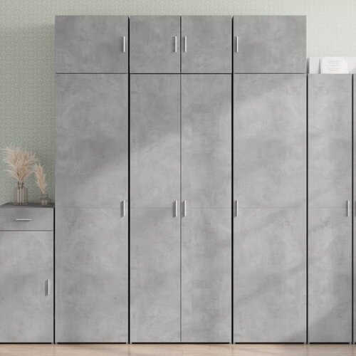 VidaXL Visoka komoda boja betona 70x42,5x185 cm od konstruiranog drva Slike