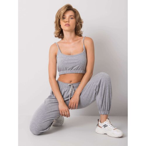 Fashion Hunters Two-piece gray sweatshirt Slike