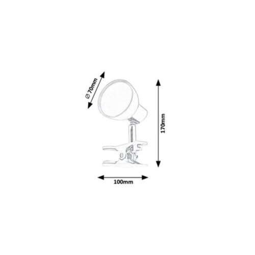 Rabalux noah, clip lamp, bela, led 5W Cene